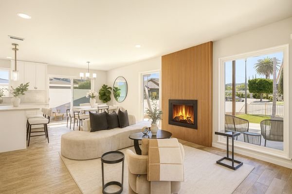 Partial home staging in South Eastern Wisconsin combining existing furniture with professional styling